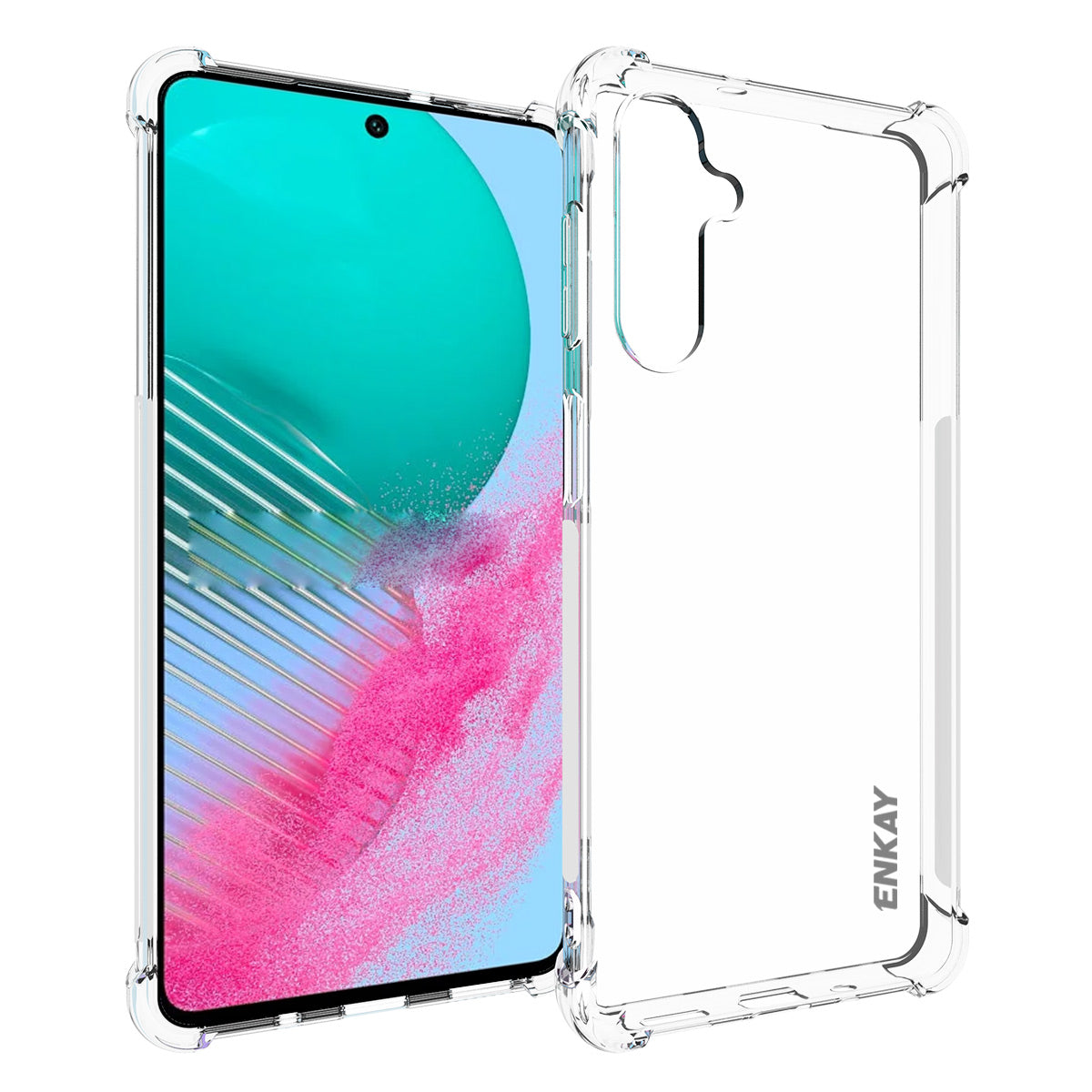 ENKAY HAT PRINCE For Samsung Galaxy M54 5G / F54 5G Soft TPU Cover Clear Phone Case with High Aluminium-silicon Glass Film ENKAY HAT PRINCE For Samsung Galaxy M54 5G / F54 5G Soft TPU Cover Clear Phone Case with High Aluminium-silicon Glass Film